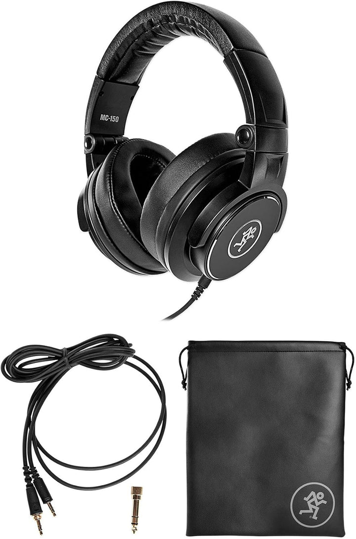 Mackie MC-150 Geschlossene Studio-Kopfhörer, Schwarz MC-150 (15 Hz - 20 kHz) Single, MC-150 (15 Hz -