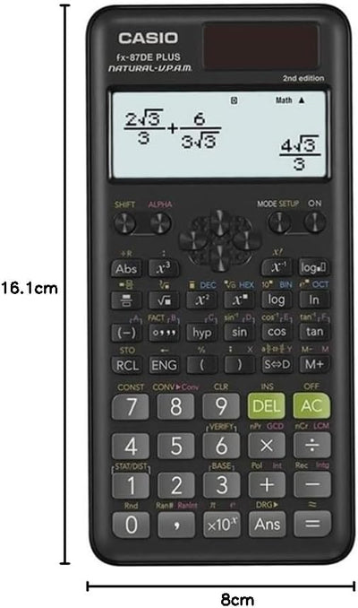 CALCUSO Sparpaket: Casio FX-87DE Plus 2 technisch-wissenschaftlicher Taschenrechner + WYNGS Schutzta