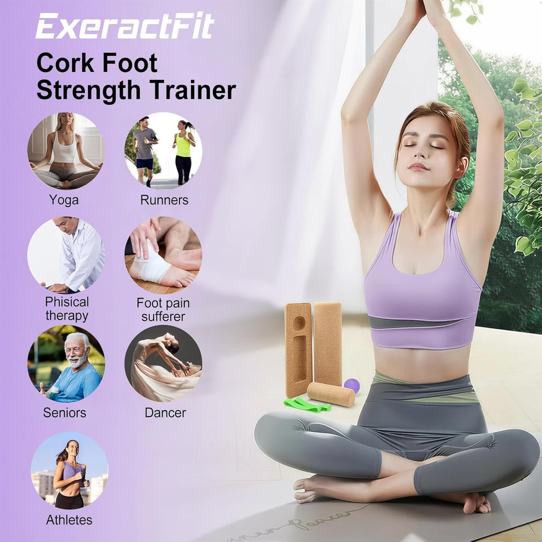 Fuss Training Kork Balance Board Set Halbe Korkrolle Fusstrainer Fuss Fitness Krafttrainer Kork Halb