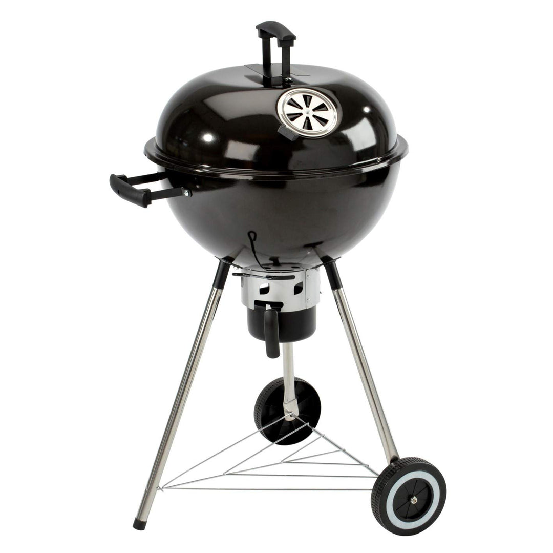 GrillChef by LANDMANN Holzkohle-Kugelgrill, 92 cm | Emaillierter Deckel und Feuerschale, Ascheauffan