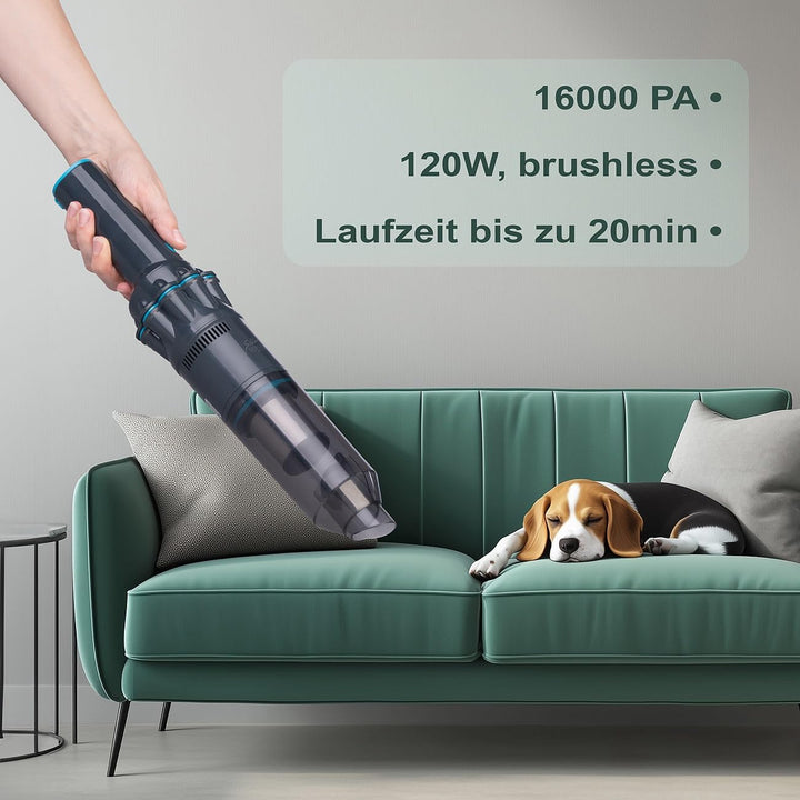 Sichler Haushaltsgeräte Akkusauger: Akku Zyklon Hand-& Bodenstaubsauger, 16KPa, HEPA-Filter (Zyklon