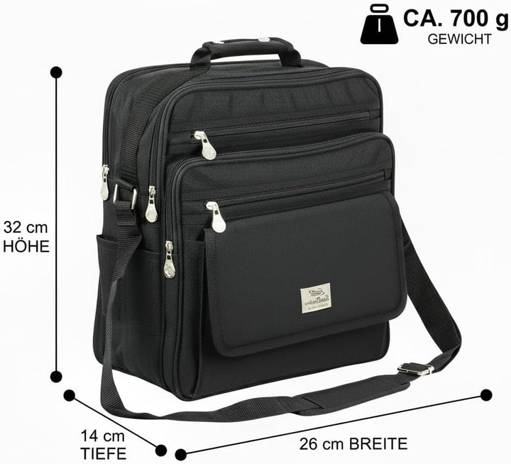 Herren Umhängetasche Schultertasche Messenger Flugbegleiter Bag Arbeitstasche Laptoptasche Business
