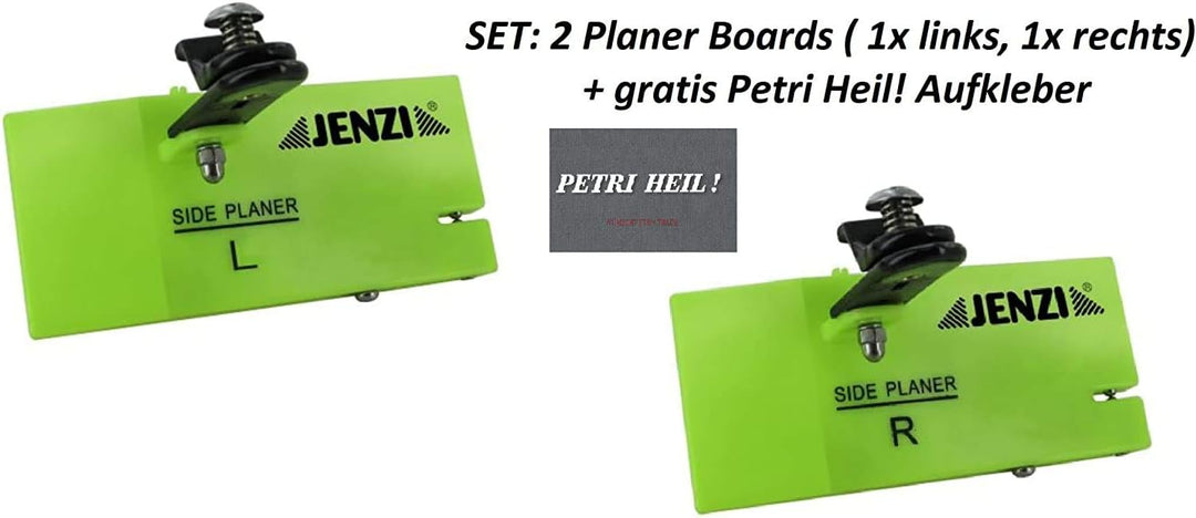 blntackle76 Set: 2 Stück Jenzi Side Planer von Jenzi, ca 14x6cm, Planer-Board+ gratis Petri Heil! Au