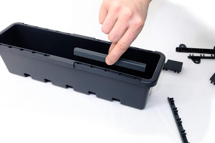 GreenLife Blumenbox 3 Stück Pflanzkasten Blumenkasten Balkonkasten (Anthrazit), Anthrazit