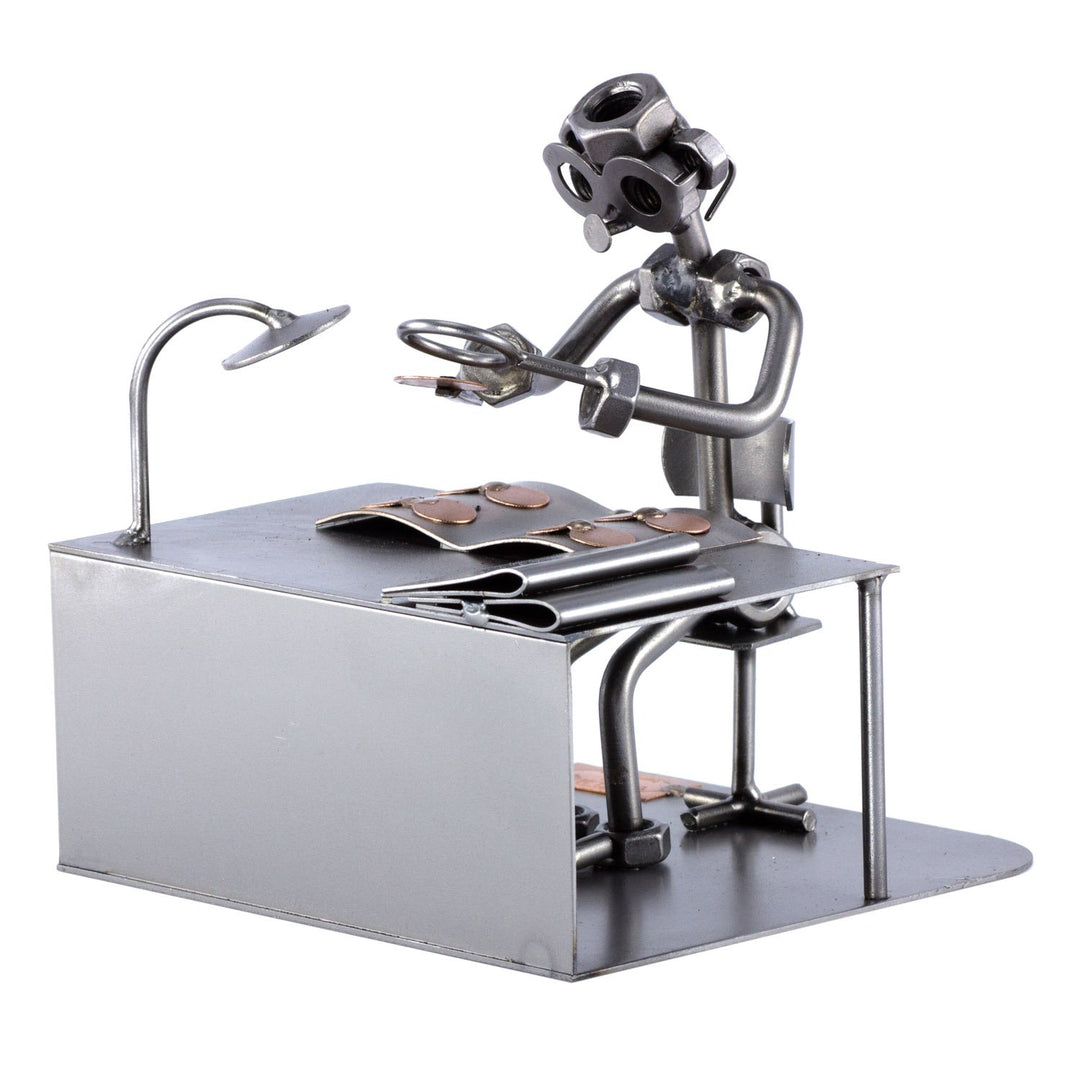 Steelman24 I Schraubenmännchen Münzsammler I Made in Germany I Handarbeit I Geschenkidee I Stahlfigu