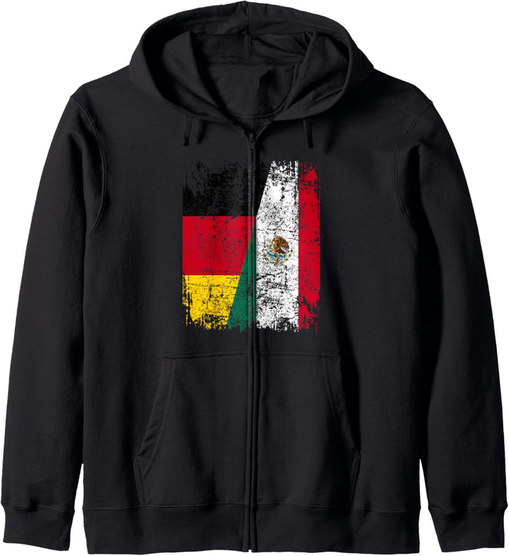 MEXIKO DEUTSCHLAND Flagge | Damen Herren Kinder | MEXIKO Kapuzenjacke