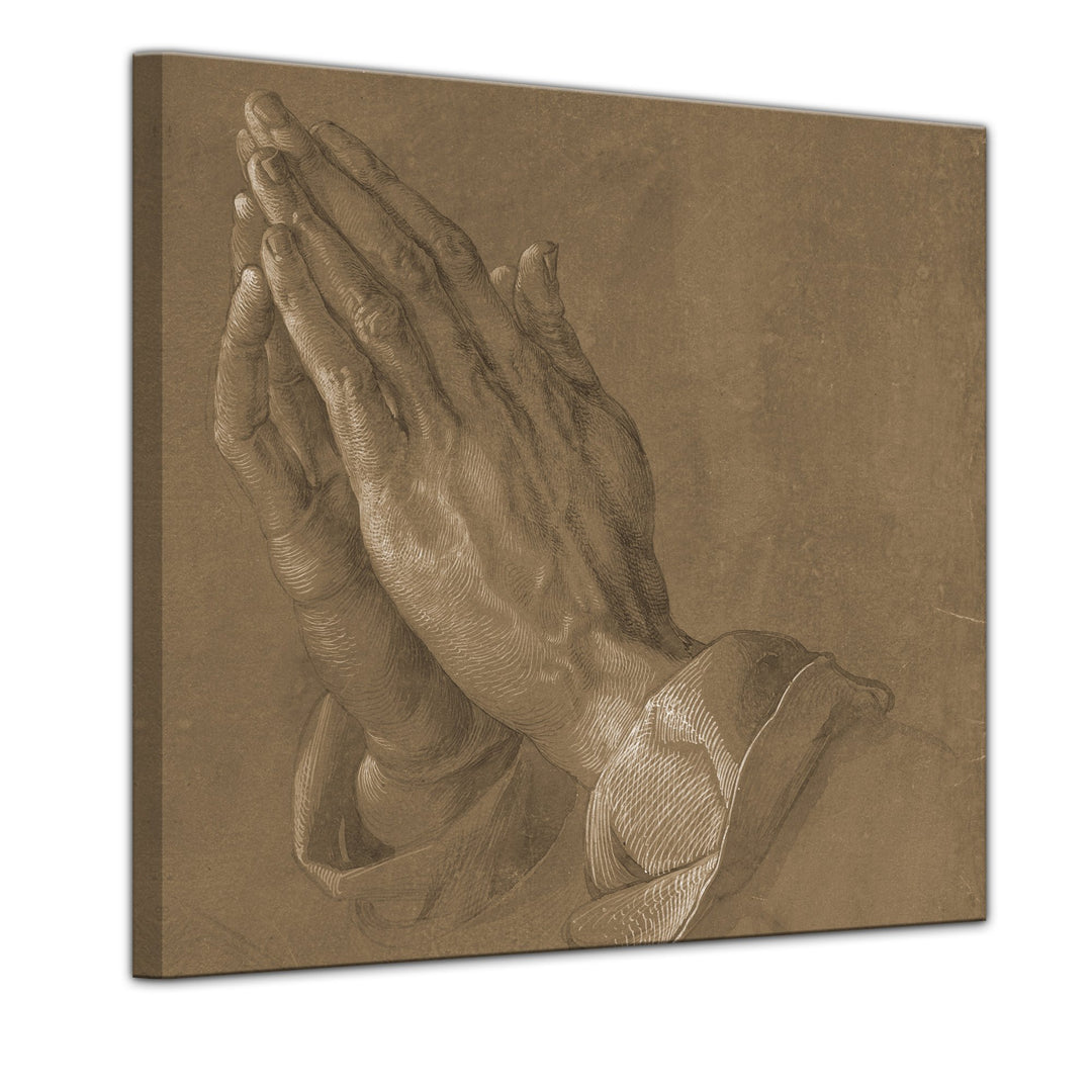 Bilderdepot24 Bild auf Leinwand | Albrecht Dürer betende Hände in 60x60 cm als Wandbild | Wand-deko