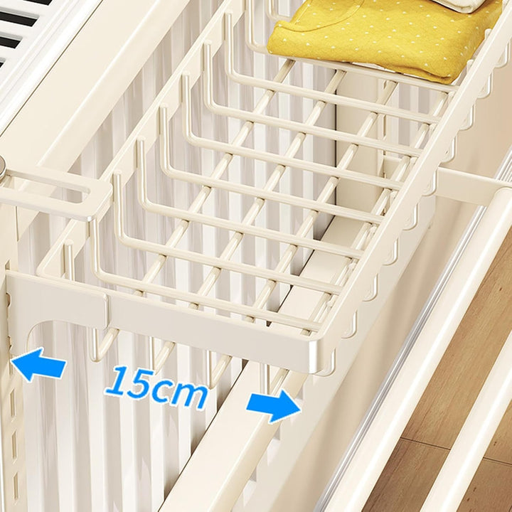 Heizkörper-Wäscheständer, ohne Bohren, doppellagig, Karbonstahl, 60 cm, für Innenbereich, für Handsc