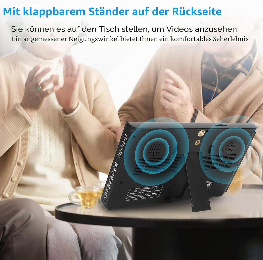 Tragbarer 10-Zoll-Digitalfernseher, TFT-LED-HD-Bildschirm, für Auto, Wohnwagen, Camping, Outdoor ode