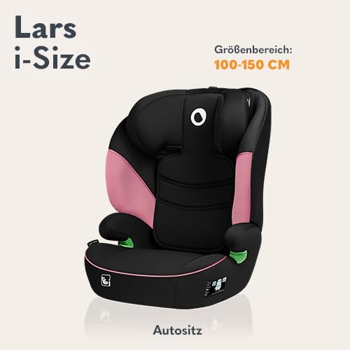 LIONELO LARS i-Size Kinderautositz 100–150 cm, Gruppe 2 3, Seitenschutz 10 Grad, Kopfstützenverstell
