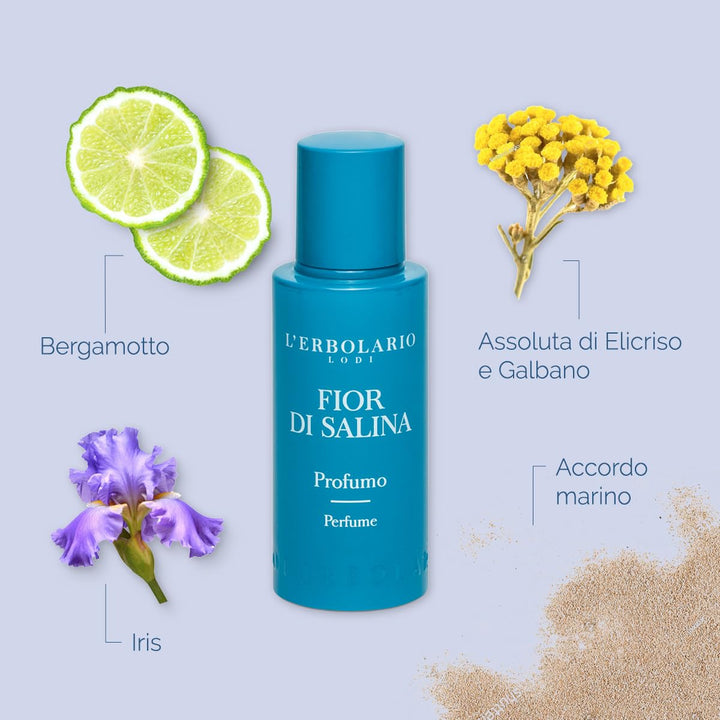 L'Erbolario, Fior di Salina Unisex-Parfum, Zitrusduft, Grösse: 50 ml Salzblume, Salzblume