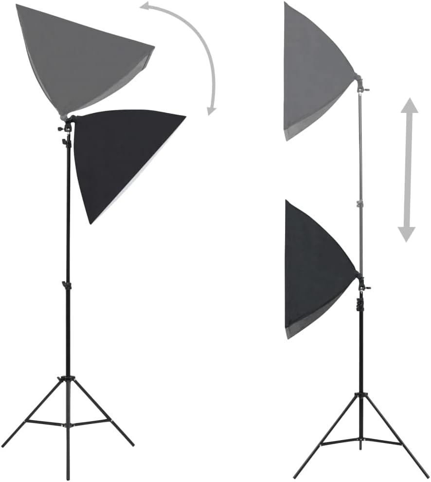 vidaXL Fotostudio Set Softbox Leuchte Studioleuchte Studiolampe Hintergrund Hintergrundsystem Studio