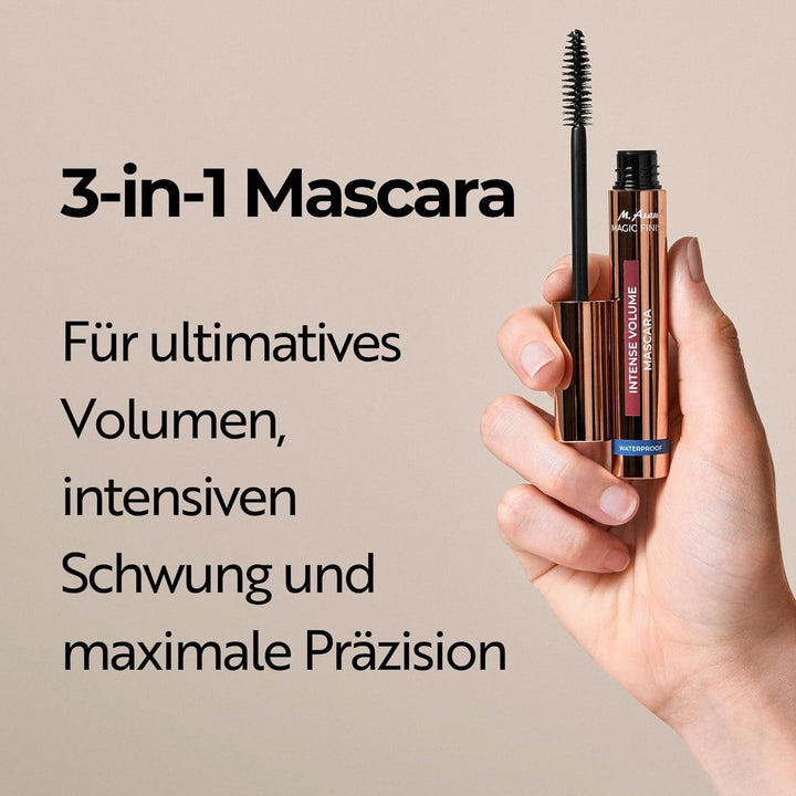 M. Asam MAGIC FINISH Intense Volume Mascara Waterproof (10ml) – Wasserfeste Wimperntusche Schwarz, L