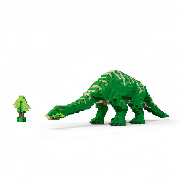 Dinosaurier-Bauset zum Stressabbau: Grüne Tanystropheus-Mikro-Miniblöcke – 45 cm realistischer Trias
