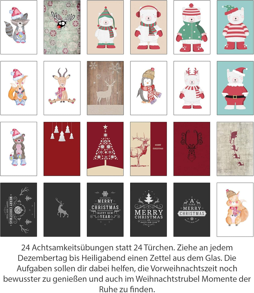 Adventskalender 2025 - Adventskalender der Achtsamkeit - 24 Achtsamkeitsübungen im Glas um die Vorwe