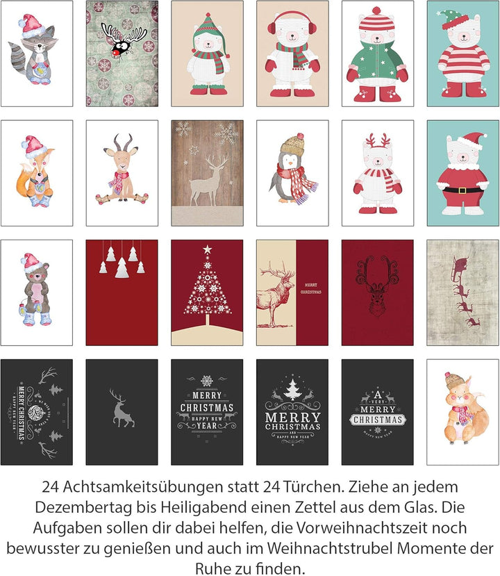Adventskalender 2025 - Adventskalender der Achtsamkeit - 24 Achtsamkeitsübungen im Glas um die Vorwe