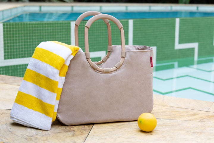 reisenthel loopshopper L – Stabile Tasche mit praktischen Fächern aus recycelten PET-Flaschen – Char