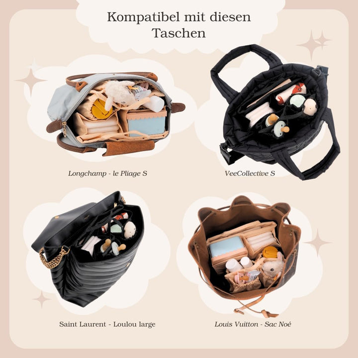 Wickeltasche Pico - Babytasche Taschenorganizer Innentasche Baginbag Inlett für die eigene Handtasch