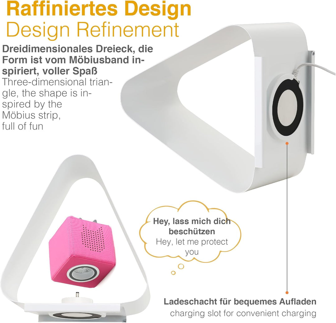 Dreieckiges Tonie Regal vollständig magnetisches Toniebox Regal für mehr als 40-50 Figuren + Box Ton
