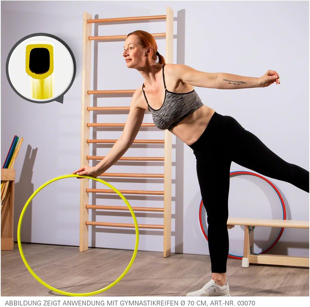 Gymnastikreifen aus Kunststoff, 4er-Set, ø 60 cm Gelb, Gelb