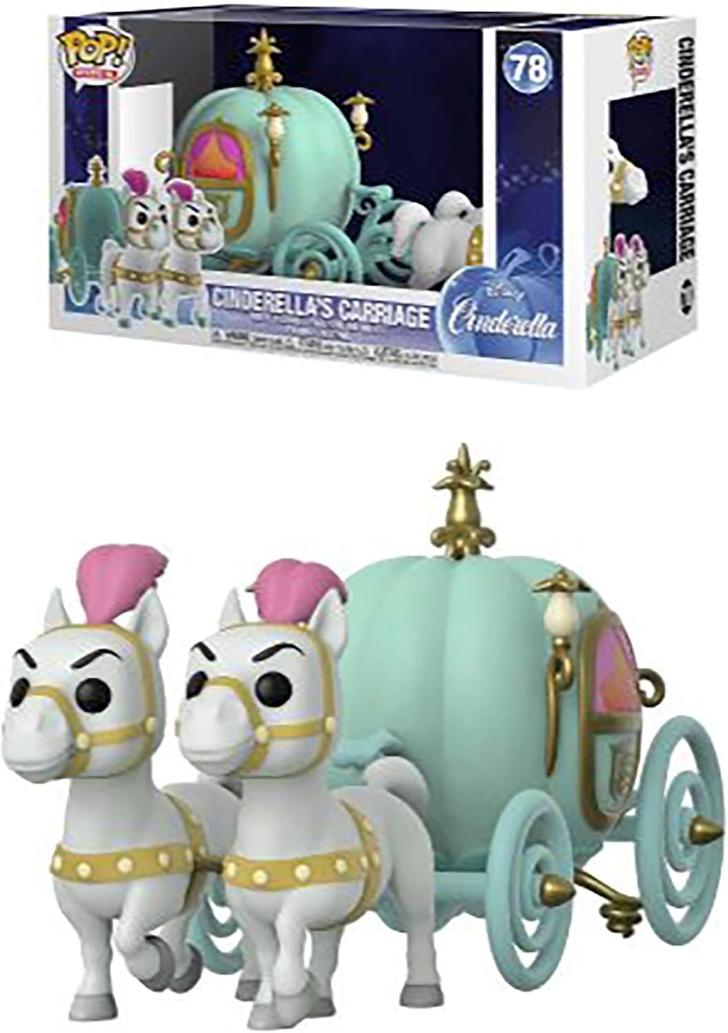 Funko Pop! Town: Disney - Cinderella - Carriage mit Fairy Godmother - Aschenputtel - Vinyl-Sammelfig