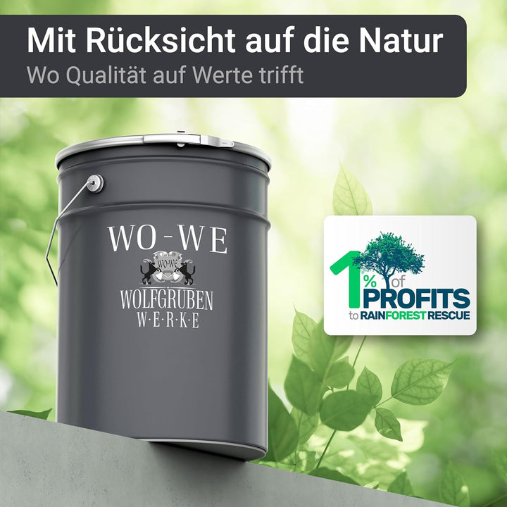 WO-WE Nano Fassadenfarbe W520 Wandfarbe für Aussen Mauer Fassade Lichtgrau - 2,5L RAL 7035 ähnl. Lic
