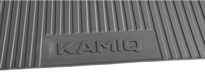 Skoda 658061160A Kofferraumbelag Schutzmatte Kofferraumeinlage Kofferraummatte, mit Kamiq Schriftzug