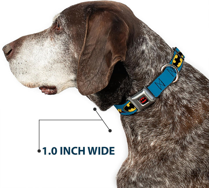 Buckle-Down BMC Batman schwarz/gelb Hund Halsband L - Fits 15-26" - 1.0" Wide, L - Fits 15-26" - 1.0