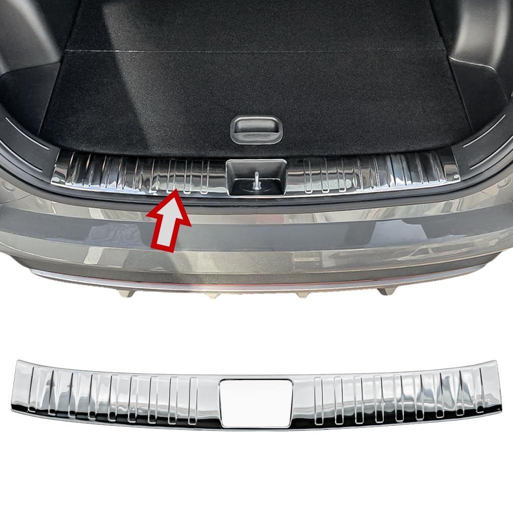 RECAMBO Ladekantenschutz Edelstahl Chrom Look - kompatibel für Hyundai Tucson | Typ NX4 | BJ ab 2020