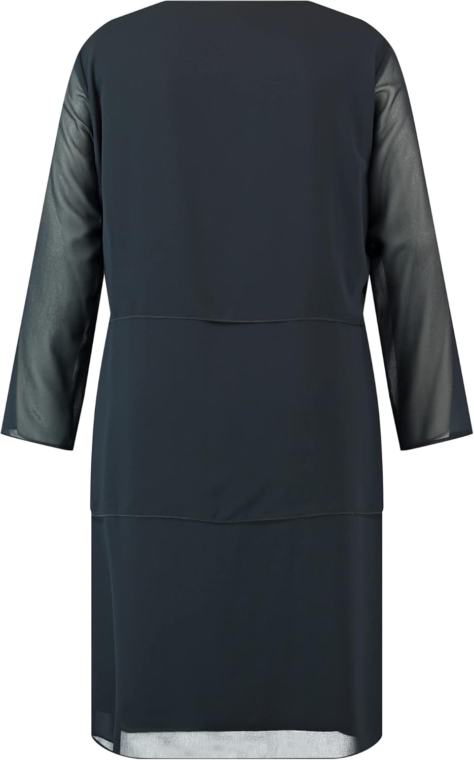 Samoon Damen 980999-29249 Kleid 50 Navy, 50 Navy