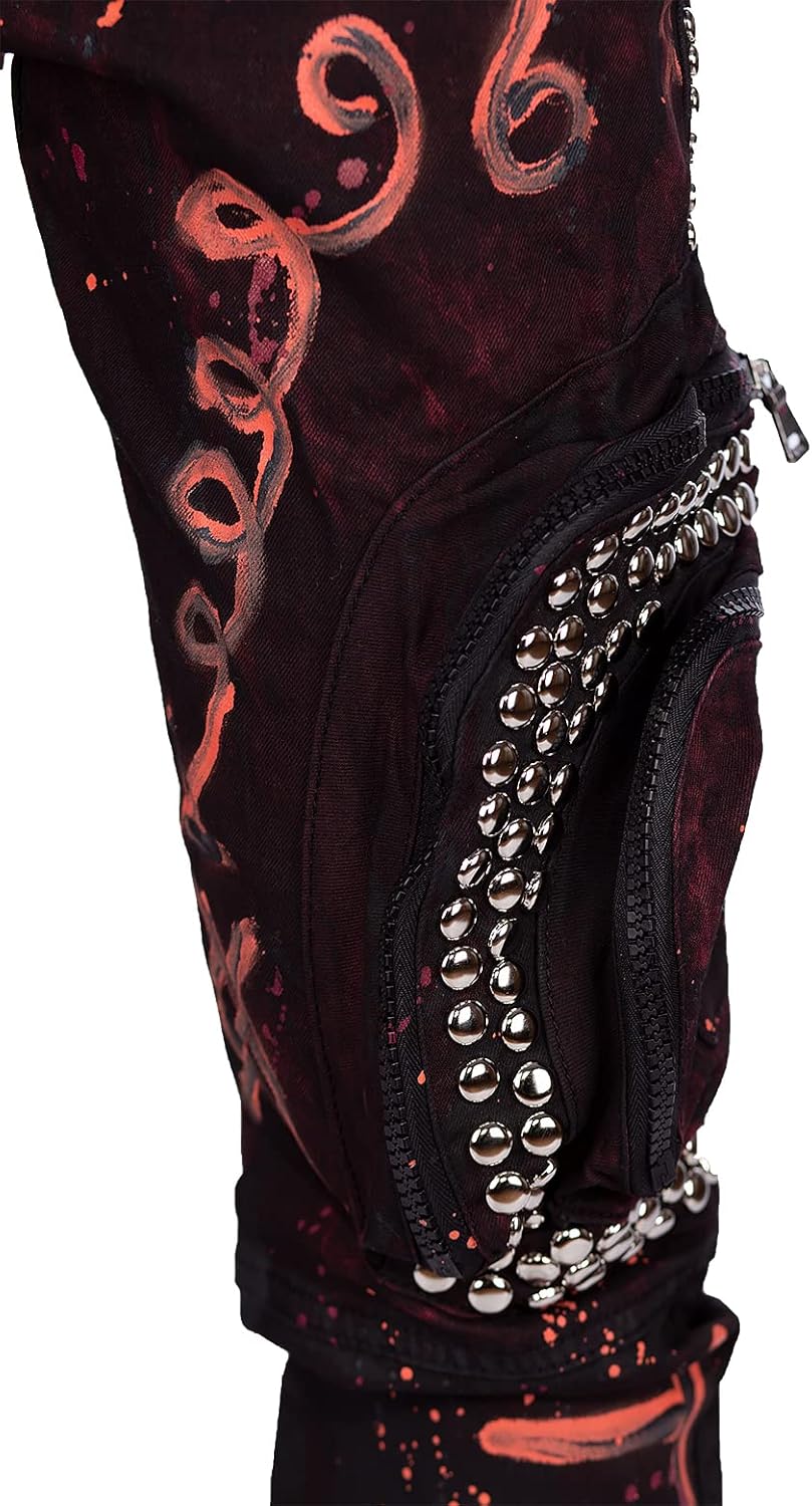 Cipo & Baxx Herren Jeans modernes extravagntes Design, Flexibler Regular-Fit, Stilvolle Details, Lan