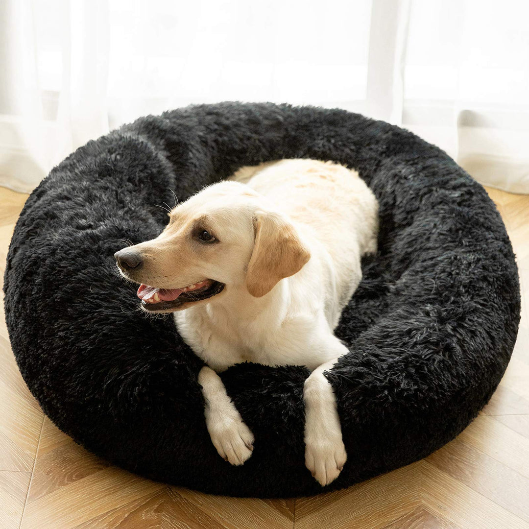 HACHIKITTY Hundebetten, beruhigendes Donut-Kuschelbett, für grosse Hunde, beruhigendes Bett, Grösse