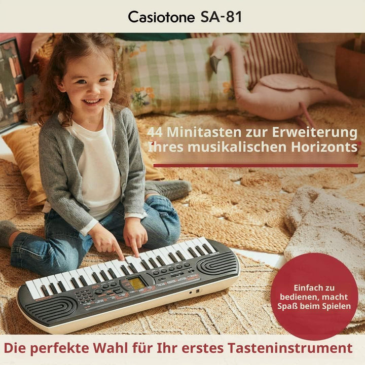 Casio SA-81H5 Mini-Keys 44 Tastatur Schwarz, Schwarz
