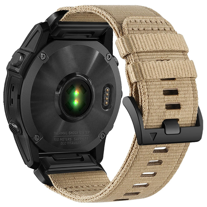 YOOSIDE Verbessert QuickFit 26mm Nylon Armband für Garmin Fenix 7X / Fenix 6X / Fenix 5X / Enduro, S