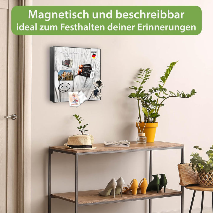 banjado Grosser Schlüsselkasten Metall - Schlüsselbox 30x30cm mit 32 Haken - Schlüsselkasten modern