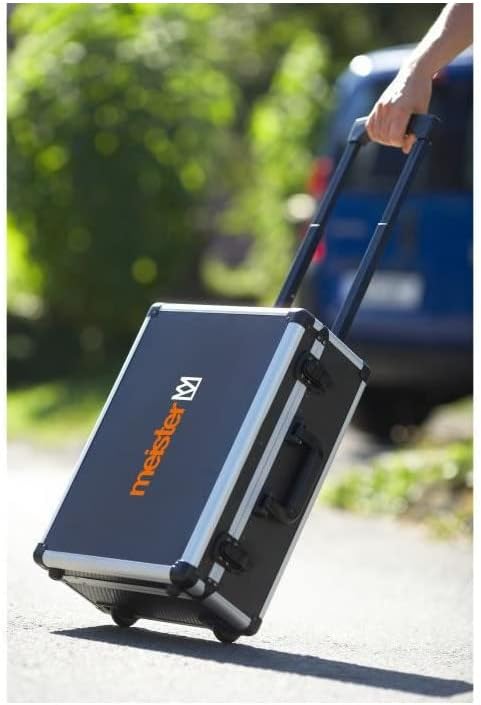Meister Werkzeugtrolley 156-teilig - Werkzeug-Set - Mit Rollen - Teleskophandgriff / Profi Werkzeugk