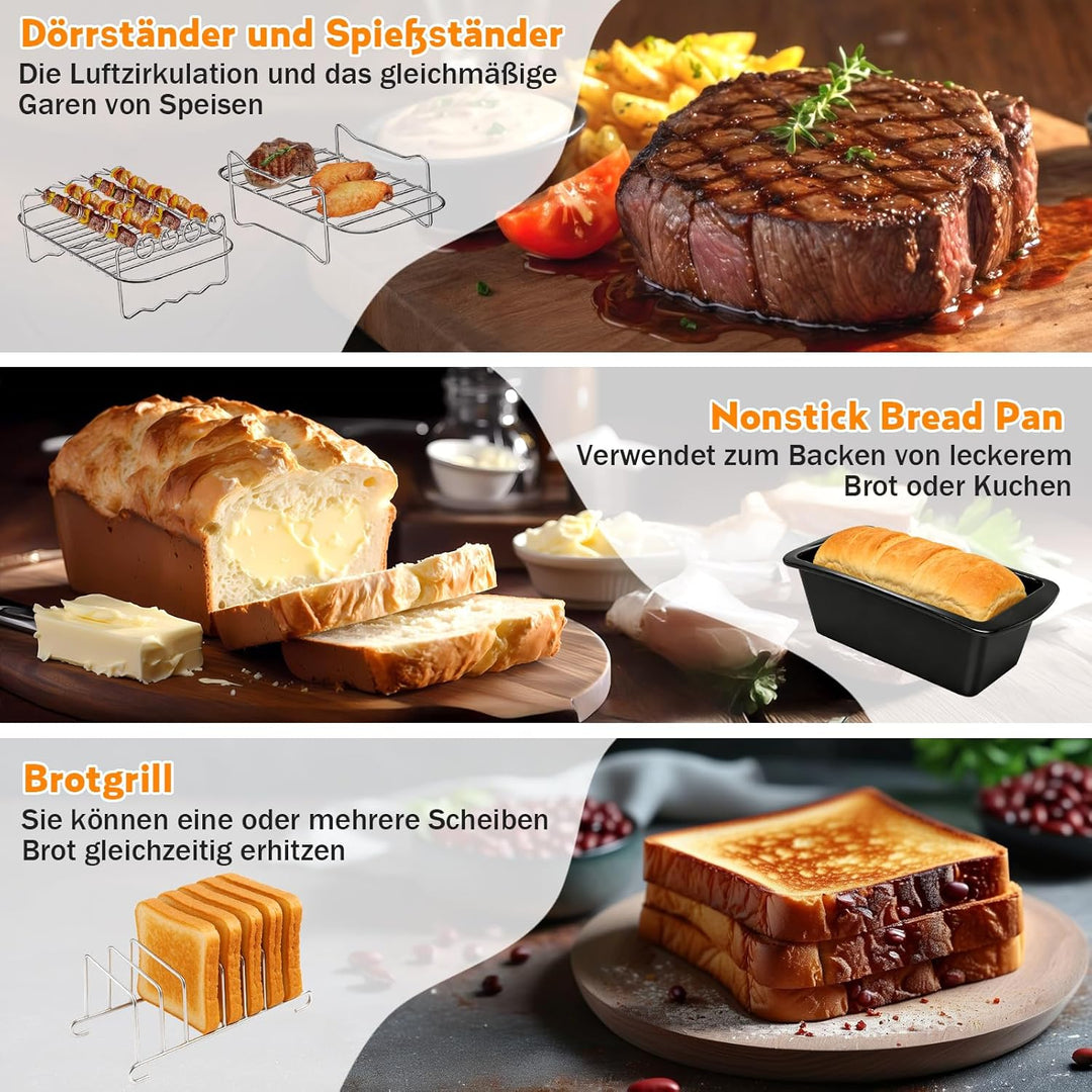 Ninja Heissluftfritteuse Zubehör,Airfryer Zubehör für Ninja Foodi Max Dual Zone Heissluftfritteuse A
