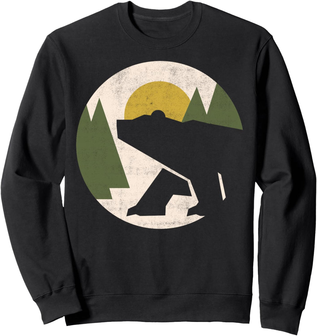 Trendy Geo Circle Bear Sweatshirt