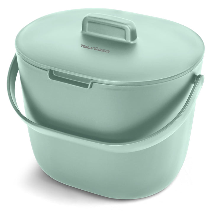 YourCasa Biomülleimer Küche 6L - Komposteimer für alltäglichen Biomüll Behälter Spülmaschinenfest -