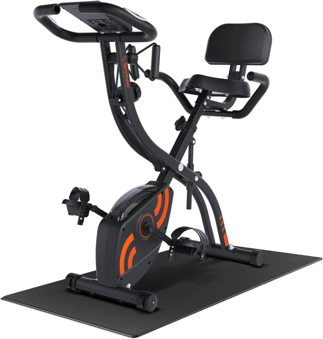 Sportneer Heimtrainer Fahrrad Klappbar, 4-in-1 Ergometer Heimtrainer, Spinning Bike Indoor mit 16 Wi