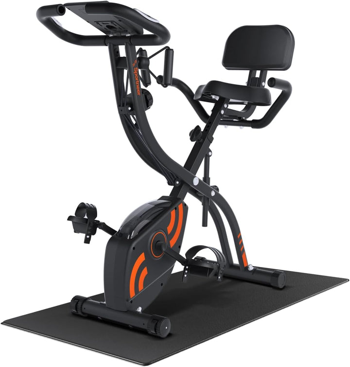 Sportneer Heimtrainer Fahrrad Klappbar, 4-in-1 Ergometer Heimtrainer, Spinning Bike Indoor mit 16 Wi