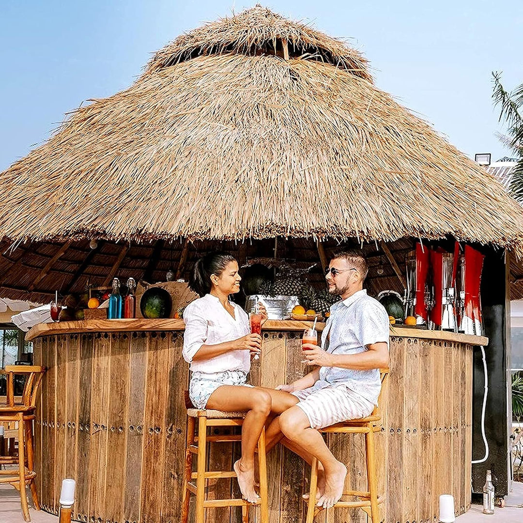 JCPSH 2Generation Künstlicher Palmdach Paneele,PE Keine Fäulnis Und Keine Wartung,for Tiki Bar Garte