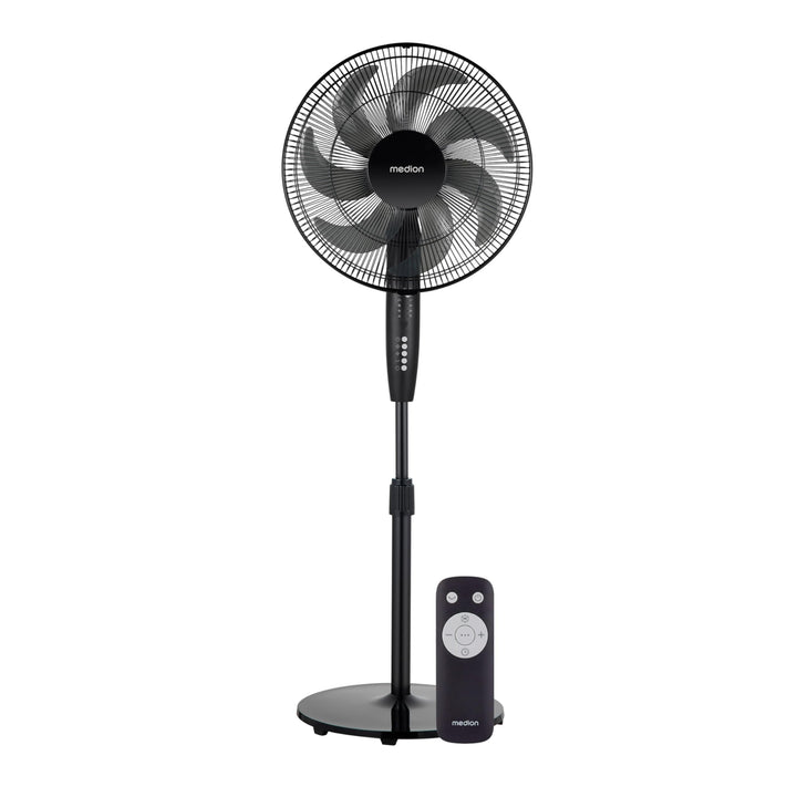 MEDION P21 SF Standventilator mit Fernbedienung (Ventilator leise, 3 Modi Schlafmodus Natur Oszilier