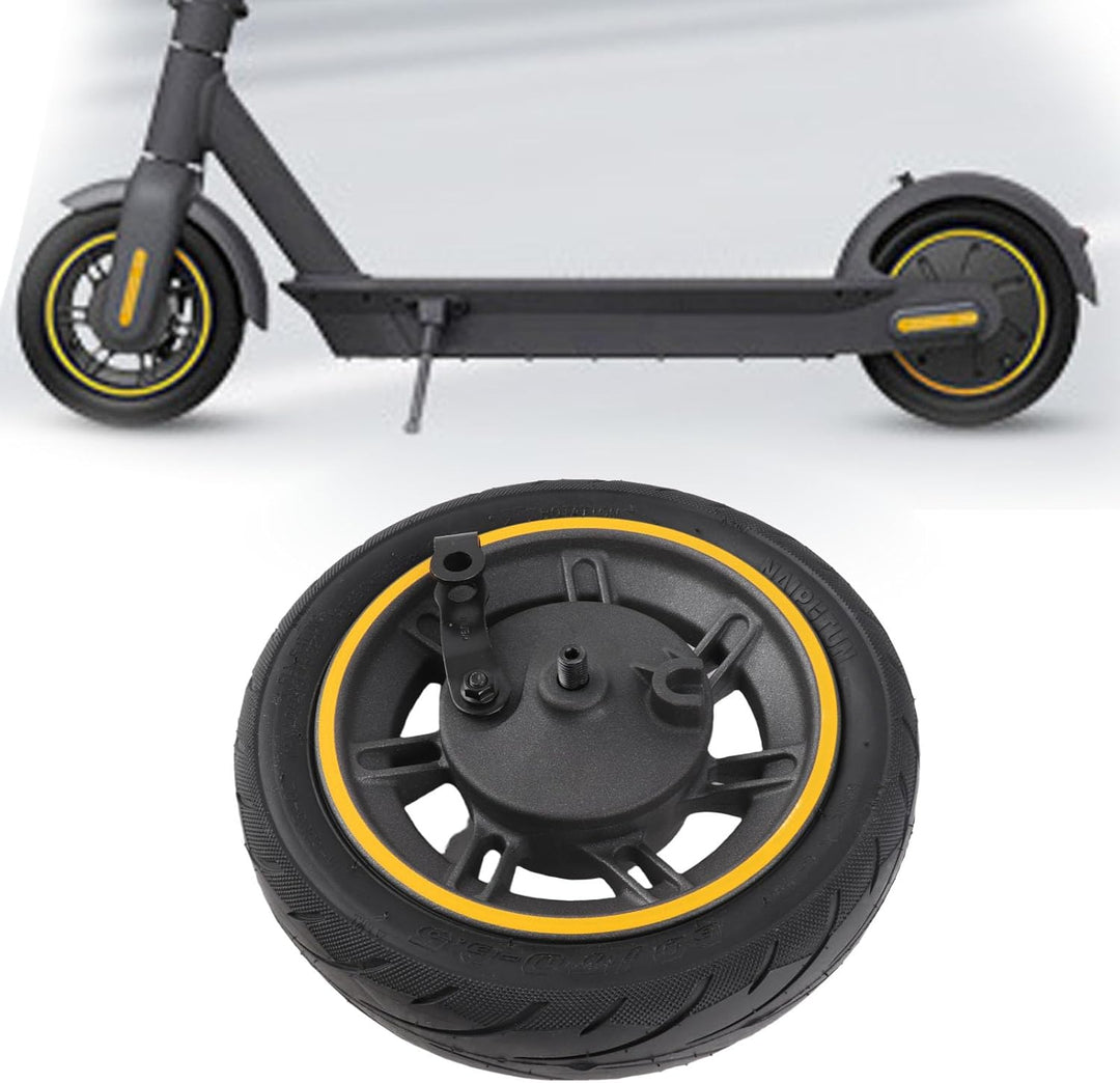 Hominas Elektroroller Vorderrad mit Trommelbremse für Ninebot Max G30, 10 Zoll 60/70-6,5 Vollgummire