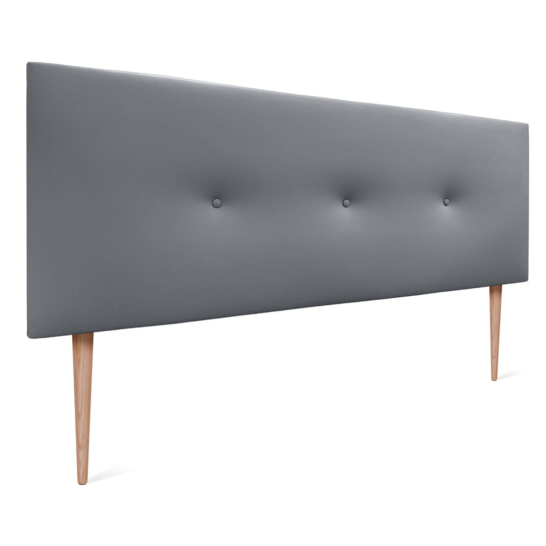 DHOME Kunstleder oder Acualine Stoff Kopfteil einfarbig mit Knöpfen gepolstert HIGH Range Luxus Bett