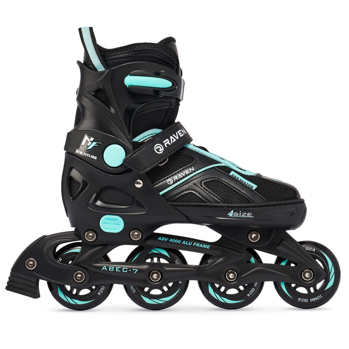 Inlineskates Inliner Raven Pulse verstellbar optional als 2in1 Inlineskates/Schlittschuhe 33-36 (20c