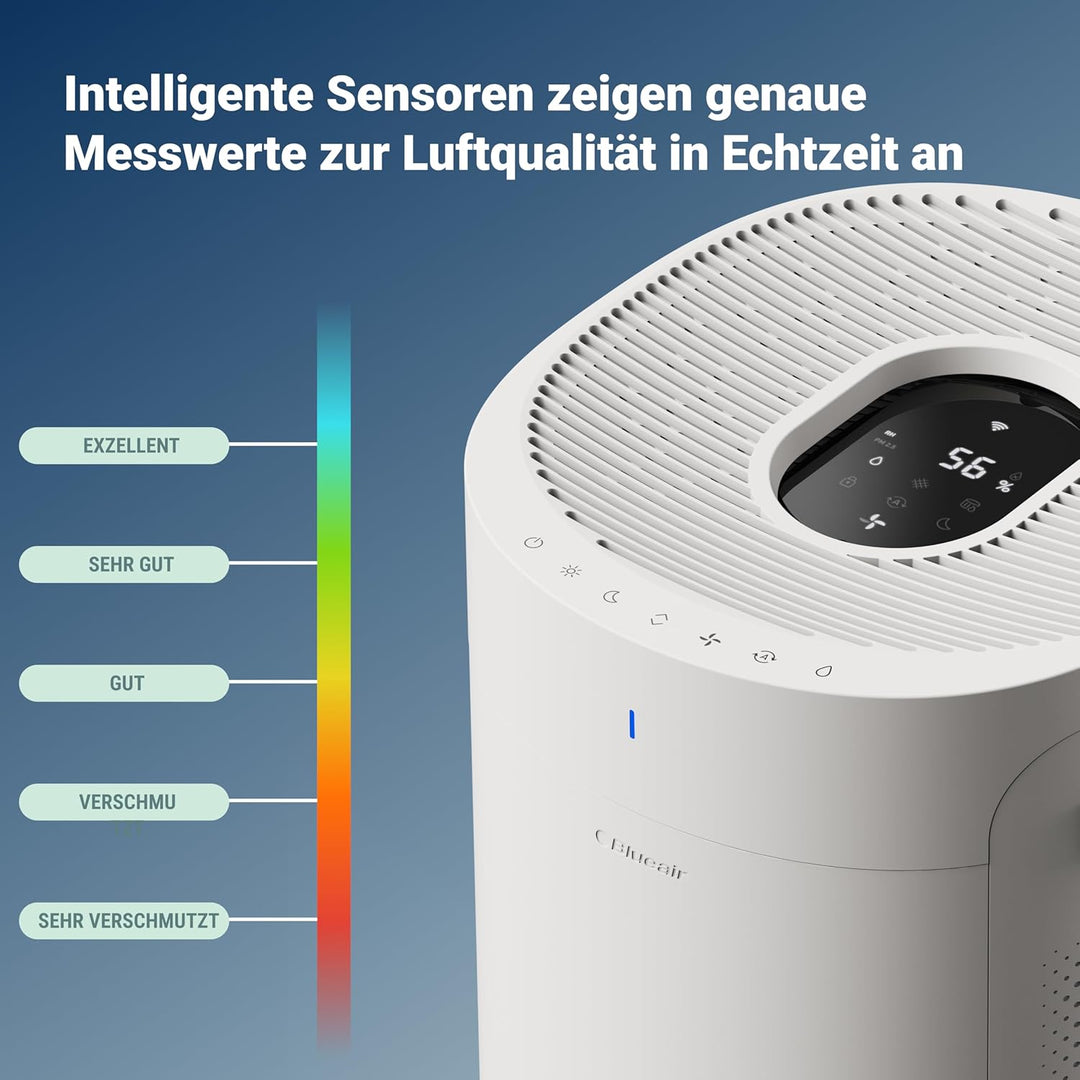Blueair 2-in-1 Reinigen + Befeuchten: Luftreiniger und Luftbefeuchter mit HEPASilent und 360° Invisi