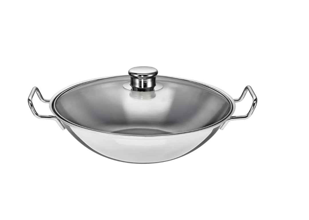 Schulte-Ufer 6659-36 i Wok BO-lang, inkl. Zubehör, 36 cm, Edelstahl