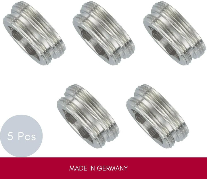 Schläfer 632515 - 5 Stück | M 24x1 aussen/M 22x1 aussen - Kompatible Neoperl Reduktion, (Reduzierstü