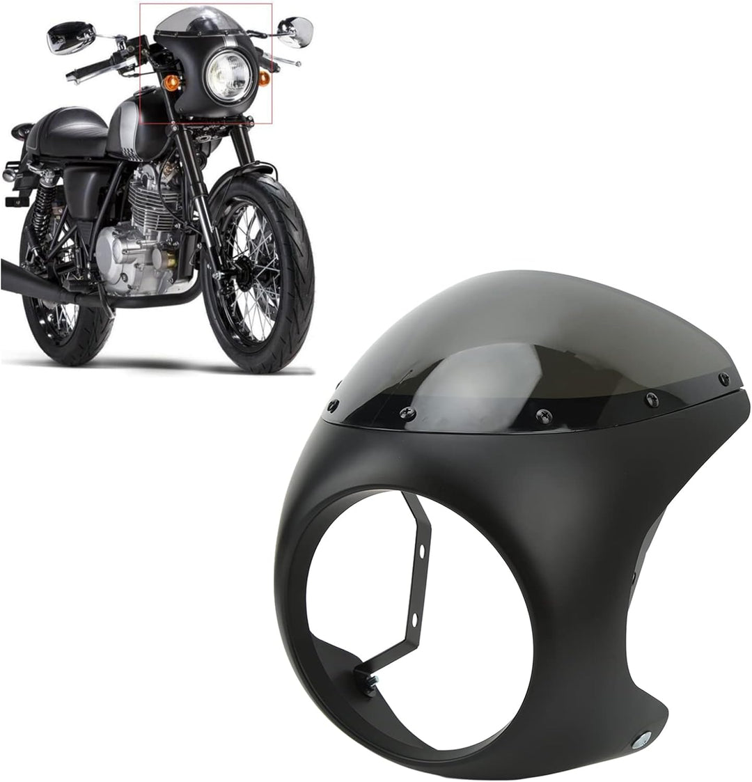 Focket 7 Motorrad-Scheinwerferverkleidung, schützende Windschutzscheibe, universelle Motorrad-Windsc